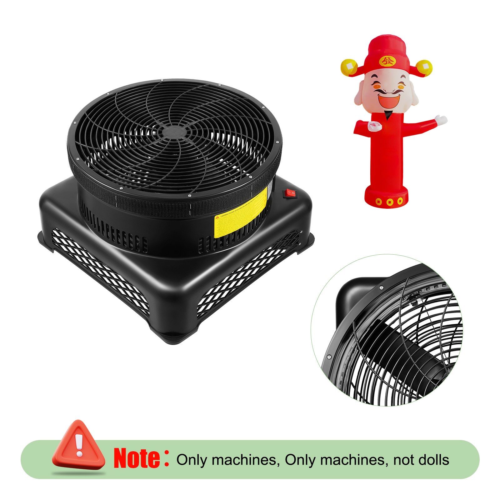 18 Inches In Diameter Blower Fan 3400RPM Sky Dancer Blower 750w Business Sign