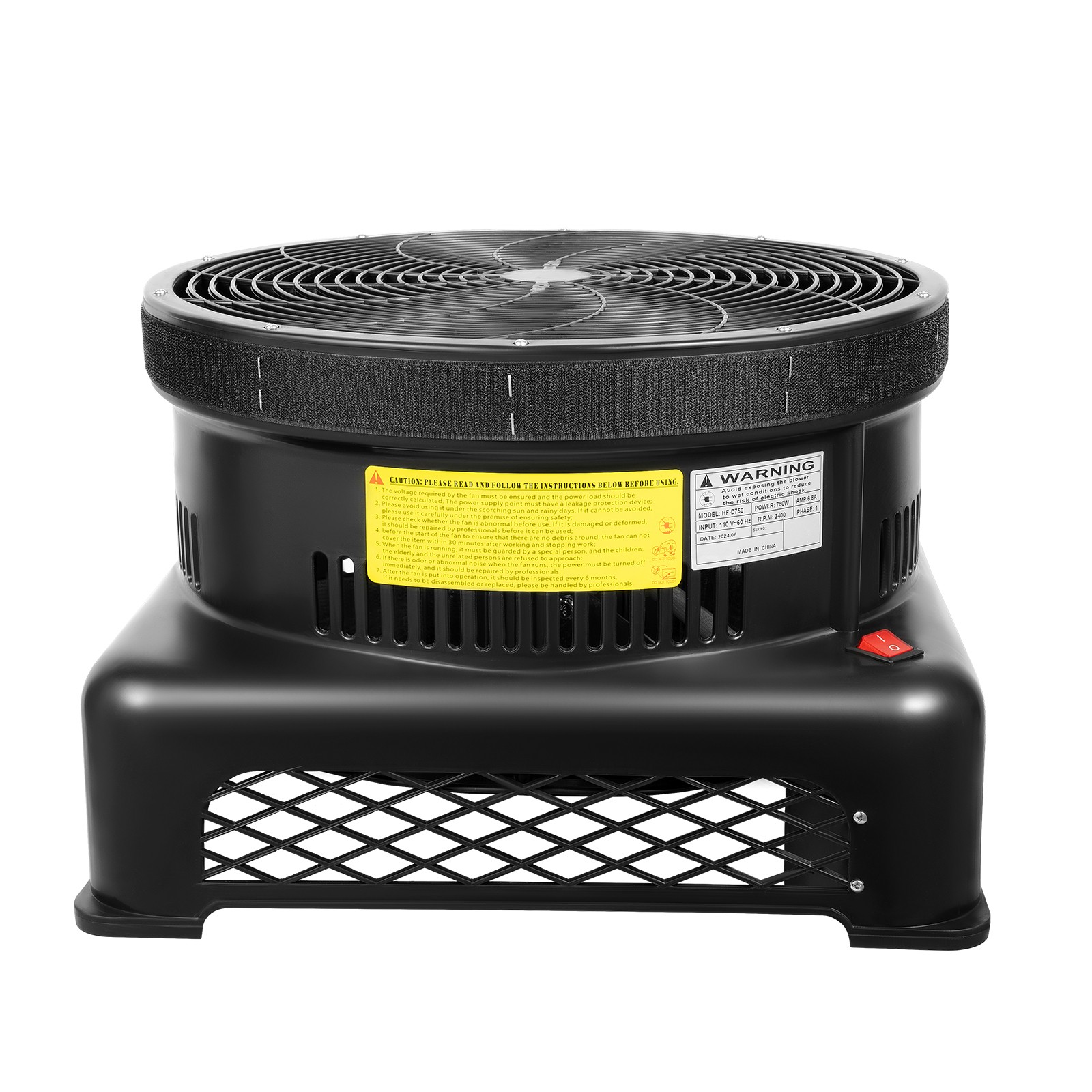 Black Air Blower Fan for Inflatable Wind Dancer Tube Man Fly Guy Sky Puppet 110V