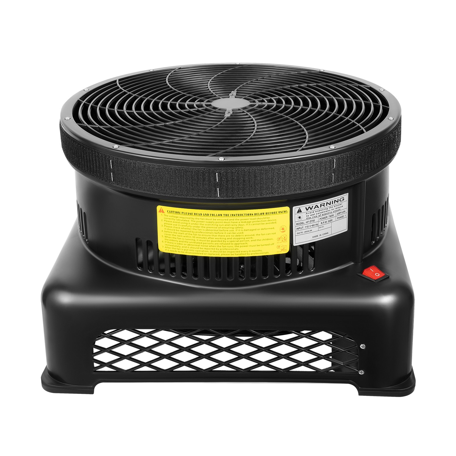 Black Air Blower Fan for Inflatable Wind Dancer Tube Man Fly Guy Sky Puppet 110V