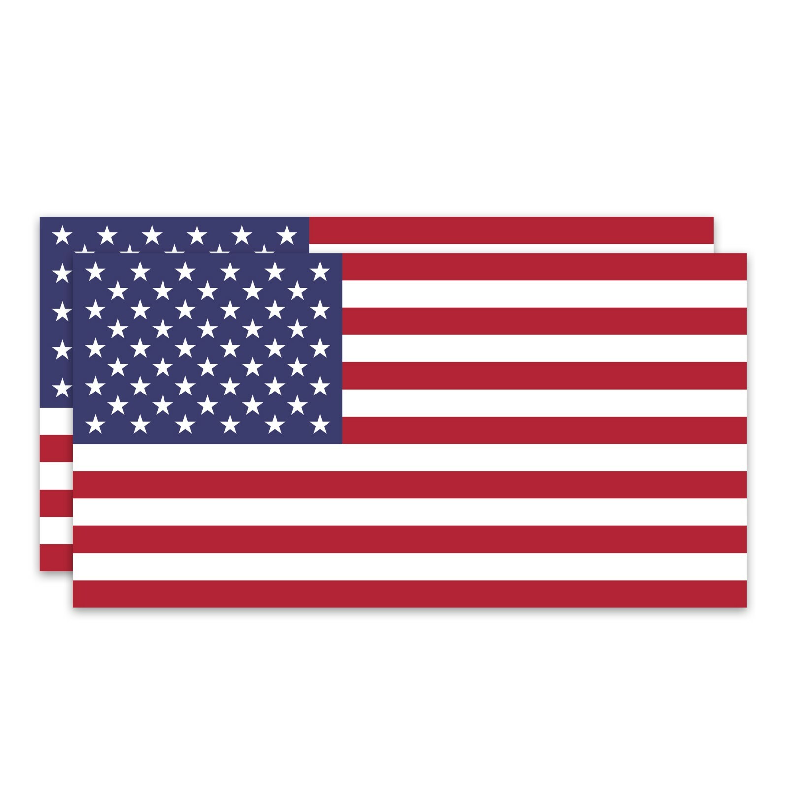 2 x Flag of the United States Vinyl Decal American Flag Window Wall Sticker 12″