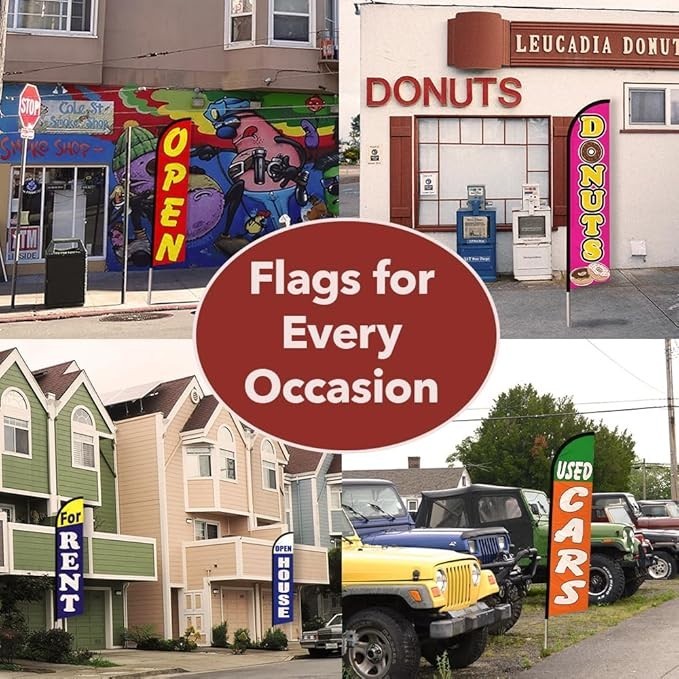 Slushies Advertising Swooper Feather Flutter Flag Concessions Drinks