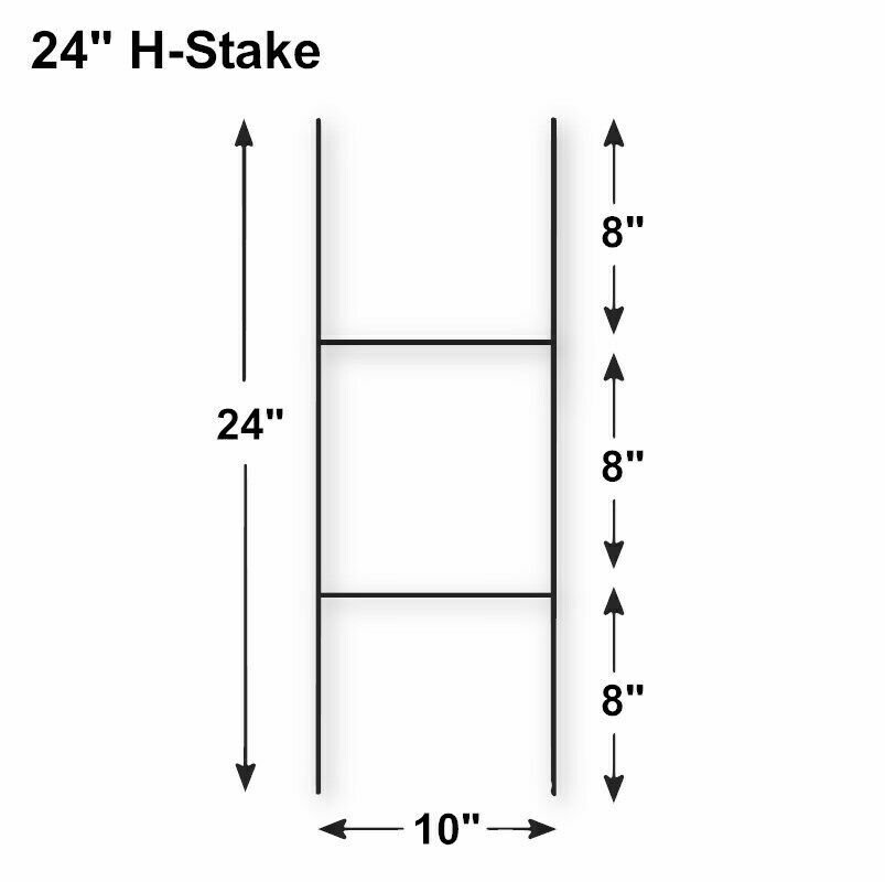 30 Pack – Custom Yard Signs-18×24-Full Color Design-Double Sided-Stakes Optional