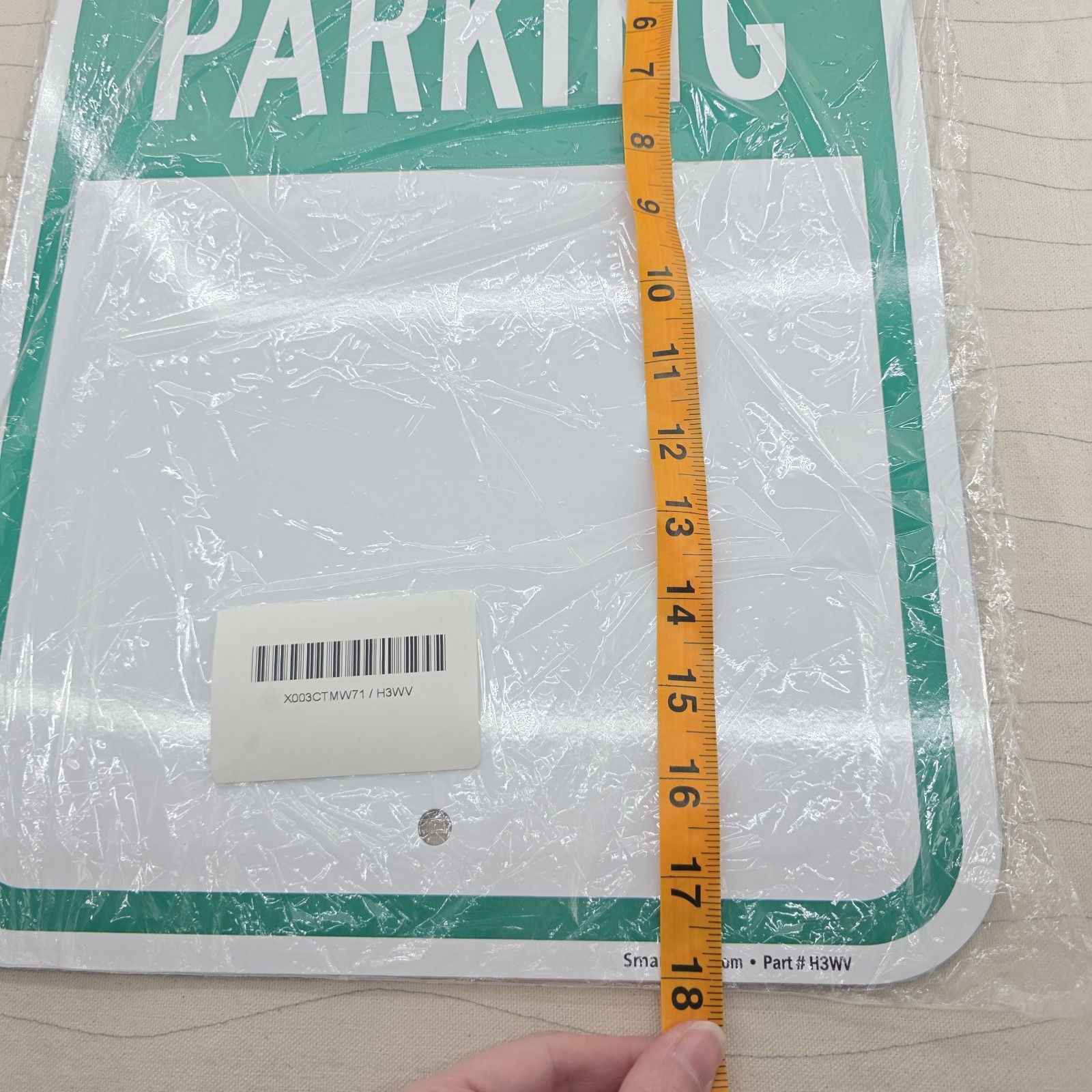 (QTY 2) SmartSign Blank Reserved Parking Write-On Sign Metal 12″ x 18″ NEW